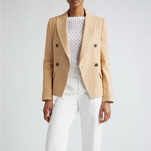 Eleventy Double Breasted Twill Jacket - Gold